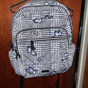 Disney Vera Bradley  Backpack Bedford Plaid campus X-Large  New w/o tags